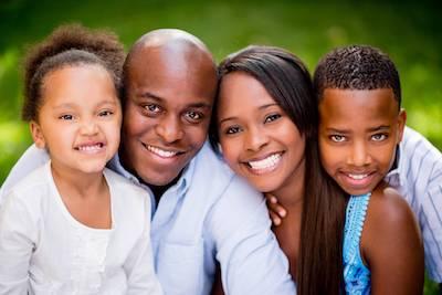 A happy family after dental session in Audubon,NJ.