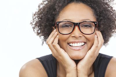 A lady smiling after dental examination in Audubon, NJ.