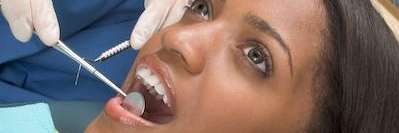 A lady undergoing dental check up in Audubon, NJ.