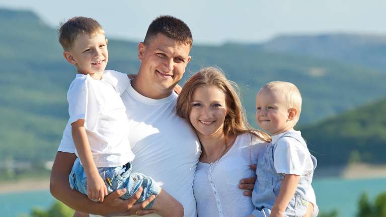 Family smiling after family dentistry Audubon, NJ